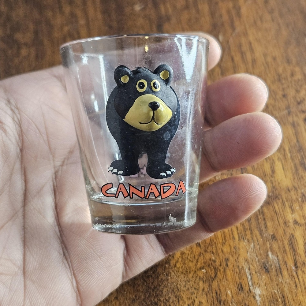 Canada Bear Hug Shot Glass Small Drinking Barware